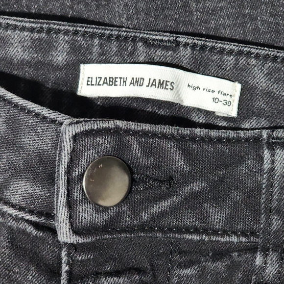 Copy -ELIZABETH AND JAMES High Rise Flare  Black Denim 10/30 - Picture 7 of 7